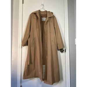 Hooded London Fog Trench Coat Fall Fashion
